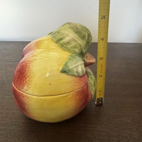 Vietri Apple Trinket Box Covered Dish w/ Lid Made In Italy Hand Painted Numbered - Picture 14 of 16